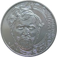 Stříbrná mince 200 Kč - 150. výročí narození Alfonse Muchy provedení standard (ČNB 2010)