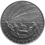 Stříbrná mince 200 Kč - 100. výročí dosažení severního pólu provedení standard (ČNB 2009)