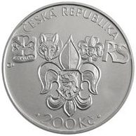 Stříbrná mince 200 Kč - 100. výročí založení Junáka provedení proof (ČNB 2012)