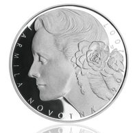 Stříbrná mince 200 Kč - 100. výročí narození Jarmily Novotné provedení proof (ČNB 2007)