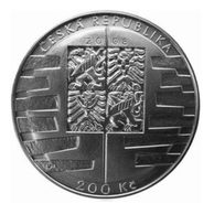Stříbrná mince 200 Kč - Vstup do schengenského prostoru provedení standard (ČNB 2008)