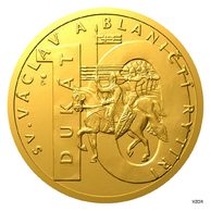 Sada zlatých dukátů sv. Václava se zlatým certifikátem  proof (ČM 2023)
