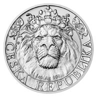 Stříbrná uncová investiční mince Český lev  standard (ČM 2022)