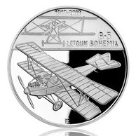 Stříbrná mince 200 Kč - 100. výročí sestrojení prvního letounu československé výroby Bohemia B-5 proof (ČNB 2019)
