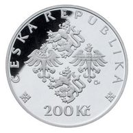 Stříbrná mince 200 Kč - 500. výročí úmrtí sv. Zdislavy z Lemberka provedení proof (ČNB 2002)