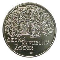 Stříbrná mince 200 Kč - 150. výročí narození Mikoláše Alše provedení proof (ČNB 2002)