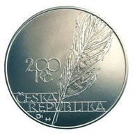 Stříbrná mince 200 Kč - 150. výročí narození Jaroslava Vrchlického provedení proof (ČNB 2003)