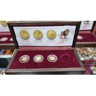 Sada 3ks zlatých investičních mincí 1/25 oz Český lev standard (ČM 2021, 2022, 2023)