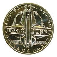 Stříbrná mince 200 Kč - 50. výročí založení NATO provedení standard (ČNB 1999)