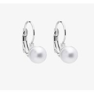 Perlové náušnice Silky Pearl s voskovými perlemi Preciosa, bílé mat (2271 01)