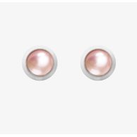 Perlové ocelové náušnice Velvet Pearl s voskovými perlemi Preciosa, roza (7389 69)