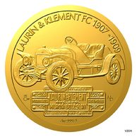 Zlatá mince ŠKODA - Laurin & Klement FC proof číslováno (ČM 2026)
