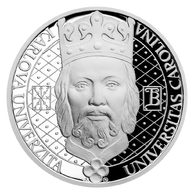 Stříbrná absolventská medaile - Karlova univerzita proof (ČNB 2020)