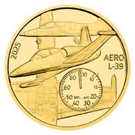 Zlatá půluncová medaile Aero L-39 Albatros proof (ČM 2025)
