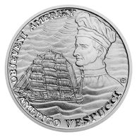Stříbrná mince Objevení Ameriky - Amerigo Vespucci proof (ČM 2023)