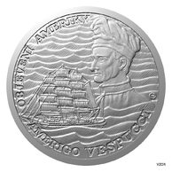 Stříbrná mince Objevení Ameriky - Amerigo Vespucci proof (ČM 2023)