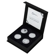 Sada čtyř stříbrných dvouuncových mincí Operace Anthropoid proof (ČM 2022)