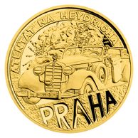 Zlatá mince Operace Anthropoid - Atentát na Heydricha  proof (ČM 2022)  