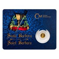 Zlatá mince Patroni - Svatá Barbora provedení proof (ČM 2018)