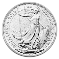 Stříbrná uncová mince Britannia - 2 Pounds Elisabeth II  provedení proof (2016)