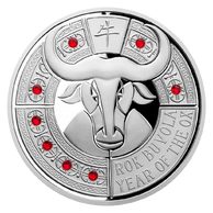 Stříbrná mince Crystal Coin - Rok buvola proof (ČM 2021)
