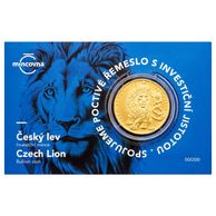 Zlatá uncová investiční mince Český lev standard číslovaná (ČM 2026)