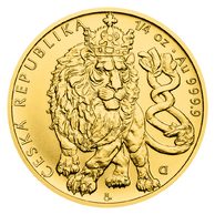 Zlatá 1/4oz investiční mince Český lev standard (ČM 2026)