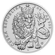 Stříbrná 2oz  investiční mince Český lev  standard (ČM 2026)