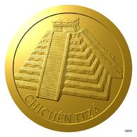 Zlatá mince Nových sedm divů světa - Chichén Itzá proof (ČM 2024)