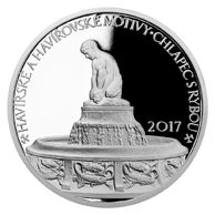 Chlapec s rybou – postříbřená pamětní medaile pro smluvní zákazníky (2017)