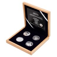 Sada čtyř stříbrných mincí Založení Katedrály sv. Víta proof  (ČM 2019)