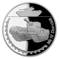 Stříbrná mince Obrněná technika - Mk IV Churchill proof (ČM 2023)