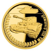 Zlatá mince Obrněná technika - Mk VIII Cromwell proof (ČM 2022)