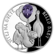 Stříbrná mince Crystal Coin - Vítej na světě 2023  proof (ČM 2023)