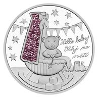 Stříbrná mince Crystal Coin - Vítej na světě 2024  proof (ČM 2024)