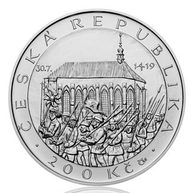 Stříbrná mince 200 Kč - 600. výročí první pražské defenestrace standard (ČNB 2019)