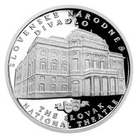 Stříbrná mince Slovenské národní divadlo proof (ČM 2020)