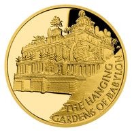 Zlatá mince Sedm divů starověkého světa - Visuté zahrady Semiramidiny proof (ČM 2021)