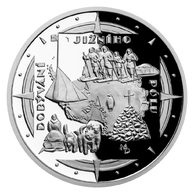 Stříbrná mince Polárníci - Dobytí jižního pólu proof (ČM 2021) 