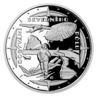 Stříbrná mince Polárníci - Dobytí severního pólu proof (ČM 2021)
