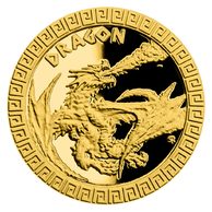 Zlatá mince Bájní tvorové - Drak proof (ČM 2020)