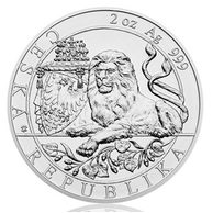 Stříbrná dvouuncová investiční mince Český lev 2019 standard (ČM 2019)