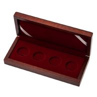 Sběratelská kazeta na 4ks mince průměr 27,6mm -  17,5 x 7,5 cm  (ČM)