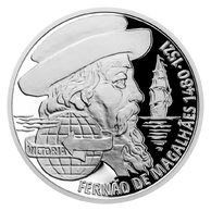 Stříbrná mince Na vlnách - Fernão de Magalhães proof (ČM 2020)