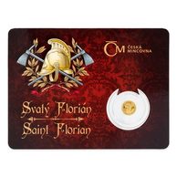 Zlatá mince Patroni - Svatý Florián provedení proof (ČM 2018)