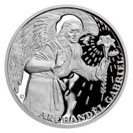 Stříbrná dvouuncová mince Archanděl Gabriel proof (ČM 2022) 