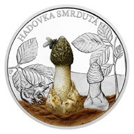 Stříbrná mince Houby - Hadovka smrdutá kolor proof (ČM 2026) 
