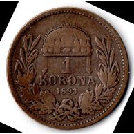 Mince Fr.J.I  1 Korona 1893 K.B. (wč.1000) 