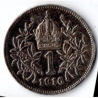 Mince Fr.J.I  1 Krone 1916 (wč.1100)     