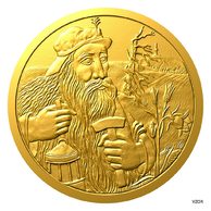 Zlatá půluncová medaile Strážci českých hor - Jeseníky a Praděd proof (ČM 2022)